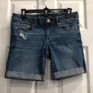 Bermuda style jean shorts
